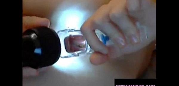  Russian Girl Webcam with Anal Speculum Free Porn
